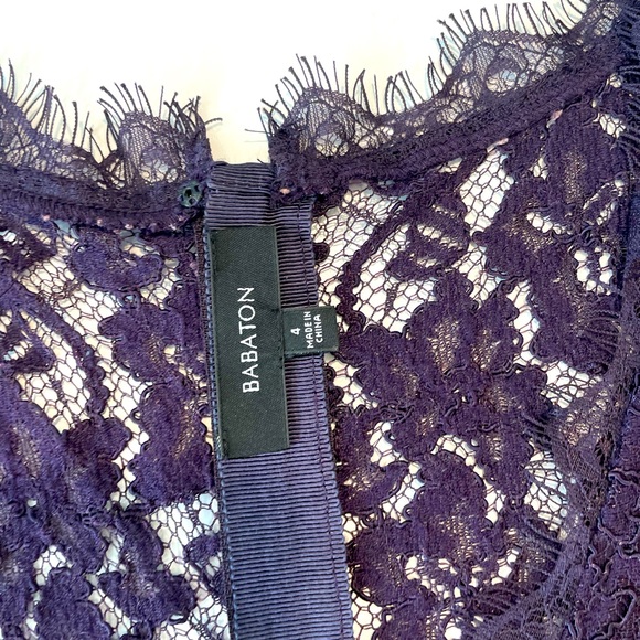 Knee length Size 4 Babaton Purple Lace Dress - Like New - Picture 3 of 5